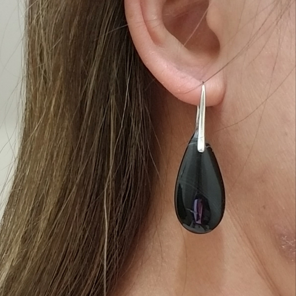 Black onyx earrings